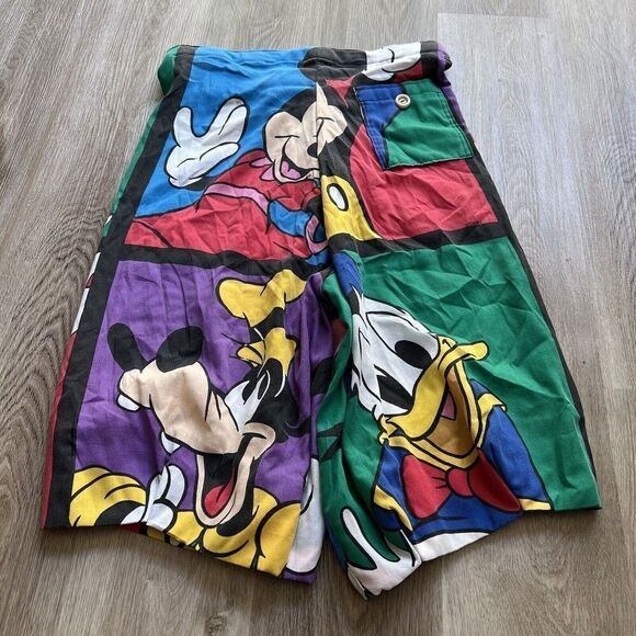 RARE Vintage Handmade Custom Walt Disney Mickey High Waist Skater Shorts 80s 90s - Picture 13 of 13